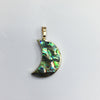 Abalone Moon Shape Pendant 20X30mm
