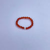 Red Agate Faceted Beads Ring 3mm