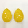 Synthetic Amber Translucent Oval Pendant 43X60mm