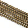 Plated Bronze Color Agate Druzy Round Beads 10mm