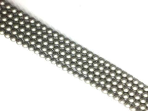 Matte Shell Pearl Silver Round Beads 10Mm