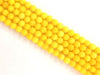 Matte Color Jade Yellow Round Beads 6Mm