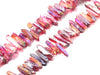 Matte Crystal Quartz Color Red Stick 5X25-8X30Mm