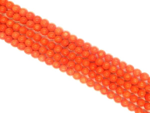 Bamboo Coral Light Orange Round Beads 8Mm