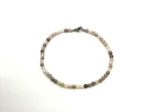 Botswana Agate Faceted Rounds Bracelet 3Mm
