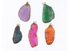 Color Agate Pendant 22X47-30X50Mm