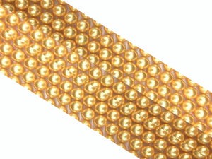 Shell Pearl Gold Yellow Round Beads 4Mm