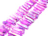 Matte Crystal Quartz Ab Purple Stick(Egaduated) 8X25-12X50Mm
