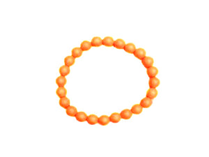 Matte Heat Coloring Shell Pearl Orange Bracelet 8Mm