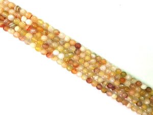 Color Yellow Sardonyx Faceted Roundes 6Mm