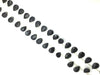Black Onyx Horizontal Hole Faceted Flat Teardrop 6X8Mm