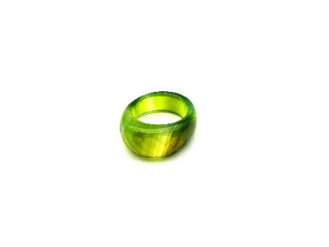 Color Agate Green Ring Faceted 9X14-10X21Mm