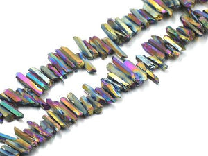 Matte Crystal Quartz Rainbow Stick 5X25-8X30Mm