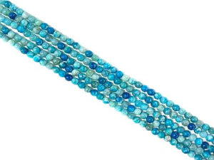 Lce Agate Skyblue Round Beads 6Mm