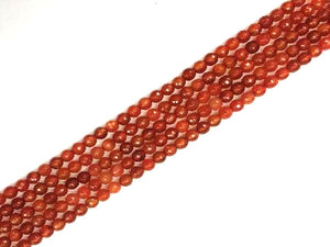 Red Agate Faceted Rounds 6Mm