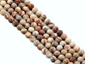 Matte Mexico Agate Round Beads 12Mm