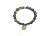 Moss Agate Metal Guajian Bracelet 8Mm