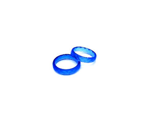 Color Agate Royalblue Ring Faceted 5Mm
