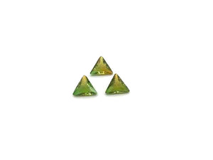 Glass Yellow Green Triangle Ring Surface 10Mm