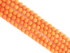 Matte Color Jade Orange Round Beads 10Mm