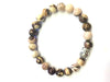 Aust Zebra Jasper Silver Buddha Beaded Bracelet 8Mm