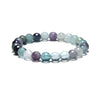 Fluorite 8mm Faceted Beads Bracelet
