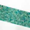 African Amazonite Super Precision Cut Cube 4x4mm
