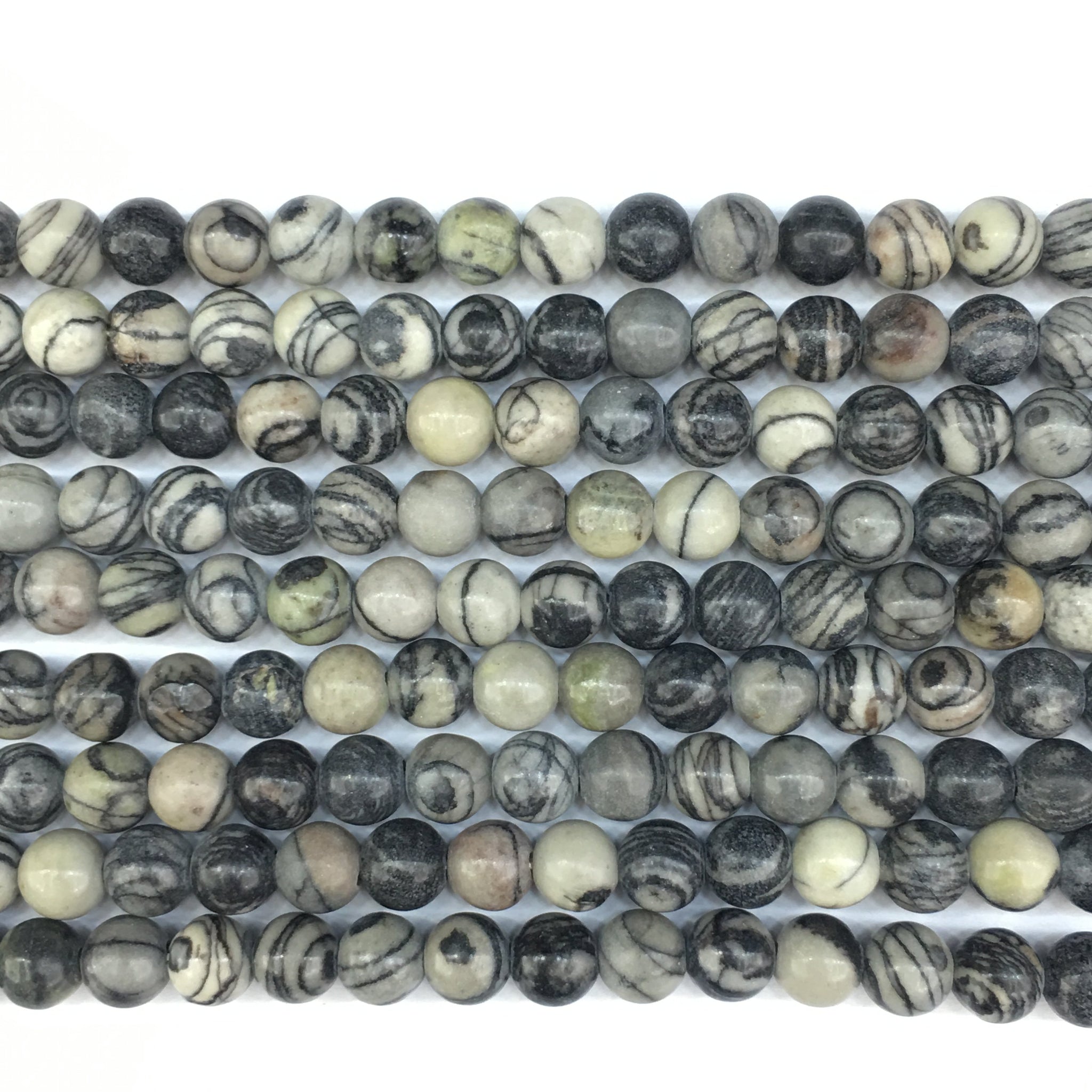 Black Round Beads - 8mm