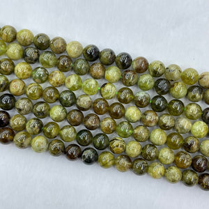Green Garnet AB Grade Round Beads 6mm