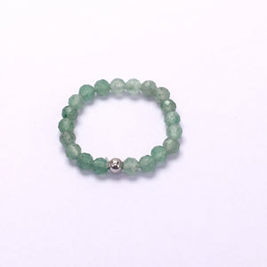 Aventurine Faceted Beads Ring 3mm