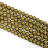 Plated Gold Color Agate Druzy Round Beads 12mm