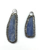 Kyanite rough freeform 25X50mm antique pendant