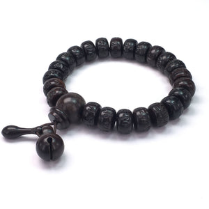 Jujube Wood Roundel Beads Bracelet 12mm