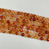 Carnelian Faceted Puff Coin 6mm
