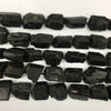 Special Finish Black Tourmaline Raw Nugget 22X26mm