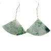 Burma jade Quarter Circle Earrings