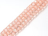 Thunder Polish Glass Crystal Pink Faceted Cube(60Cm) 6X6Mm