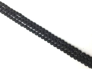 Matte Agate Druzy Black Round Beads 12Mm