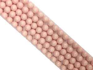 Shell Pearl Pink Round Beads 6Mm