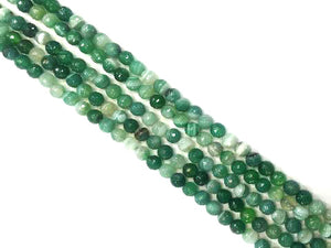 Green Sardonyx Faceted Rounds 6Mm