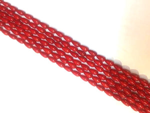 Bamboo Coral Red Teardrop 7X12Mm