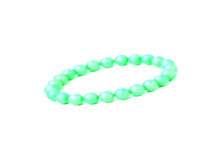 Matte Shell Pearl Apple Green Bracelet 8Mm