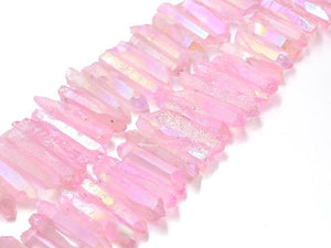 Matte Crystal Quartz Color Pink Stick(Egaduated) 8X25-12X50Mm