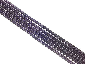 Glass Purple Round Beads 10Mm