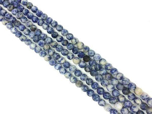 Matte Blue Point Round Beads 8Mm