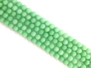Matte Color Jade Green Round Beads 6Mm