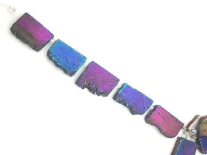 Agate Druzy Purple Blue Free Form 8 Inch 25X35-30X40Mm