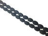 Lava Stone Black Flat Oval 32X24Mm