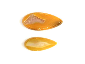 Color Agate Orange Teardrop Pendant 30X40-40X50
