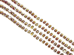 Glass Ab Tan Faceted Roundel 5X8Mm